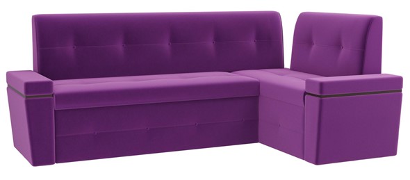Кухонный диван Деметра угловой, Фиолетовый (микровельвет) в Челябинске - изображение