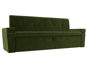 Кухонный прямой диван Деметра, Зеленый (микровельвет) в Миассе