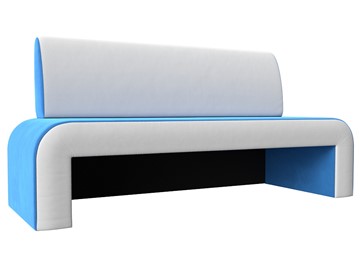 Прямой кухонный диван Кармен, Голубой\Белый в Миассе