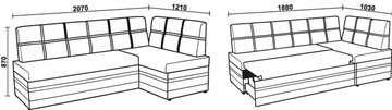 Кухонный диван НЕО КМ-06 ДУ с механизмом в Копейске - предосмотр 5