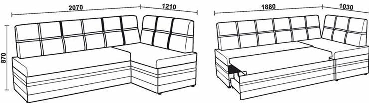 Кухонный диван НЕО КМ-06 ДУ с механизмом в Магнитогорске - изображение 5