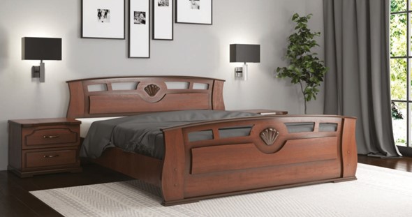 Кровать 2-спальная Жемчужина 160*200 с основанием в Миассе - изображение