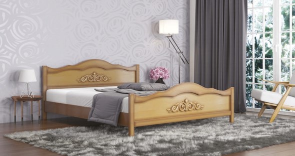 Спальная кровать Виктория 160*195 с основанием в Челябинске - изображение