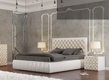 Спальная кровать СВ-Стиль Вита 140*195 с основанием в Челябинске