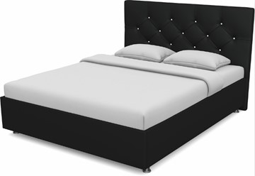 Кровать полутороспальная Моника 1400 с основанием (Nitro Black) в Магнитогорске