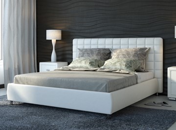 Кровать Corso-3 180x200, Экокожа (Белый) в Миассе