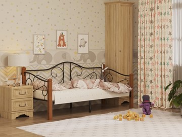 Кровать детская Гарда 7, 90х200, черная в Челябинске