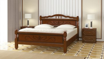 Кровать 1-спальная Карина-5 (Орех) 120х200 в Миассе