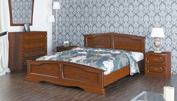 Спальная кровать Елена (Орех) 180х200 в Миассе