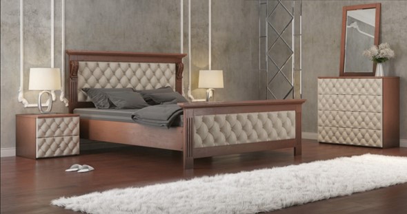 Кровать в спальню Лидер 160*200 с основанием в Магнитогорске - изображение