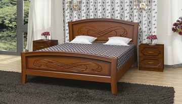 Спальная кровать Карина-16 (Орех) 140х200 в Копейске