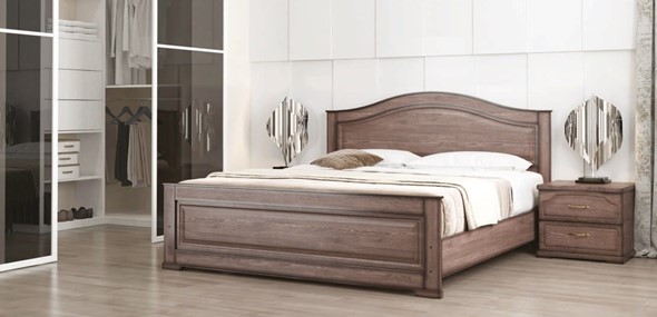 Двуспальная кровать Стиль 3, 160х190 с основанием в Челябинске - изображение