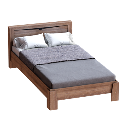 Кровать с основанием Соренто 1200, Дуб стирлинг в Миассе - изображение