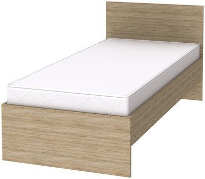 Кровать K09 с основанием, цвет Дуб Сонома в Миассе - изображение