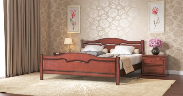 Полутороспальная кровать Лидия 140*200 с основанием в Челябинске - изображение