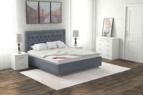 Спальная кровать Валенсия 160х200 (с основанием) в Миассе - изображение