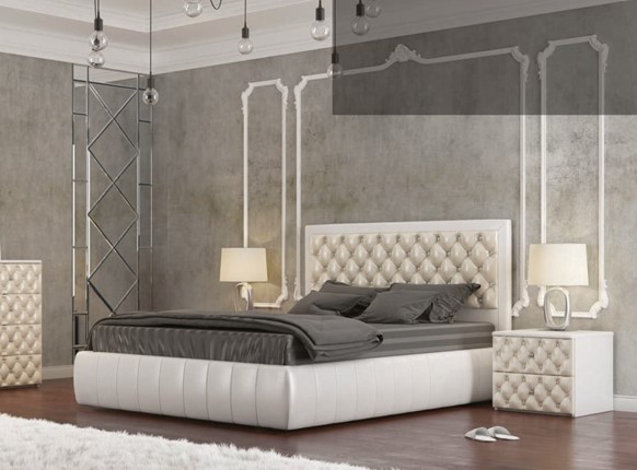 Двуспальная кровать Вита 160*200 с основанием в Челябинске - изображение