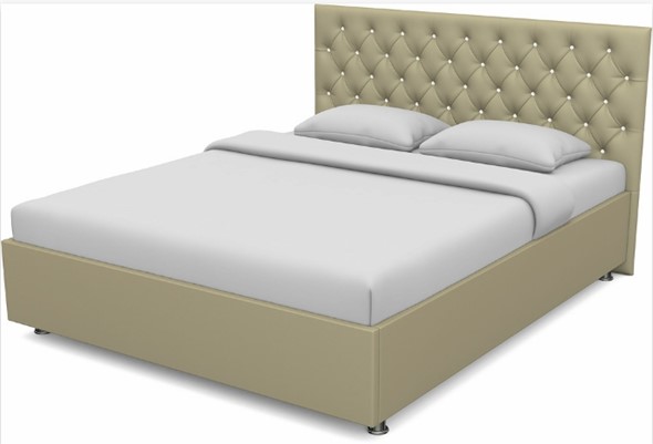 Кровать 1.5-спальная Флоренция-А 1400 с основанием (Nitro Cream) в Челябинске - изображение