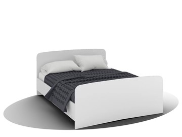 Кровать двуспальная Вега Кр-08 1600 с плоским основанием (Белый древесный) в Миассе