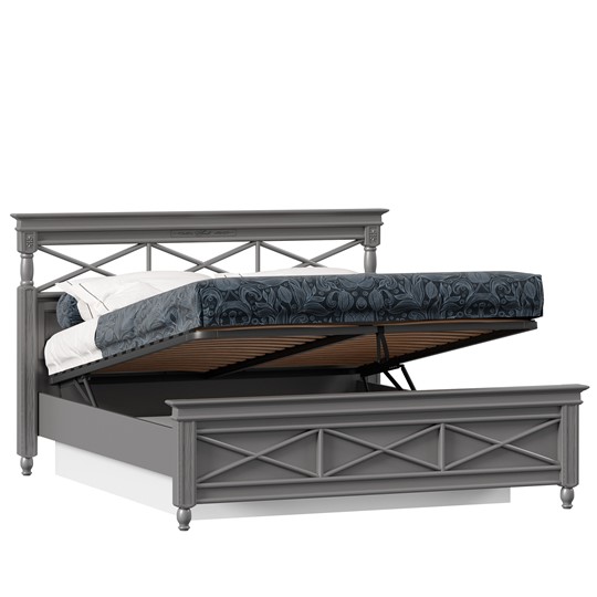 Двуспальная кровать 1600 с подъемным механизмом Амели (Оникс Серый) ЛД 642.790 в Челябинске - изображение 1