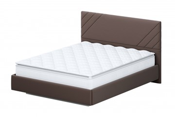 Кровать 2-спальная №2 (универсальная 1,6х2,0) серия №2, венге/венге ткань/лайн венге ткань в Миассе