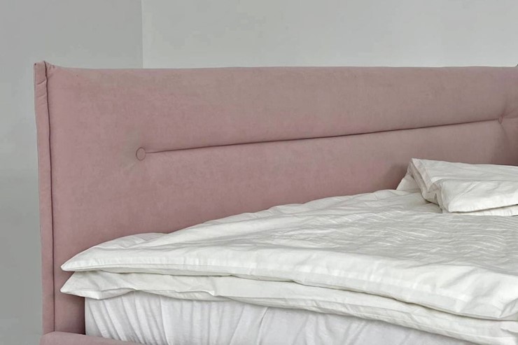 Кровать Альба 1.6, нежно-розовый (велюр) в Челябинске - изображение 3