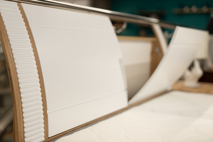 Кровать Бари 1600 с подъёмным механизмом Дуб Золотой/Белый ЛД 698.220 в Челябинске - изображение 13