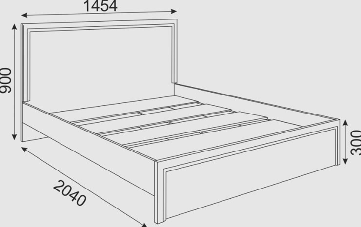 Двуспальная кровать Беатрис М16 (Орех Гепланкт) в Миассе - изображение 1