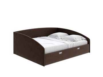 Кровать двуспальная Bono 160х200, Рогожка (Levis 37 Шоколад) в Магнитогорске