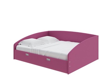 Кровать 2-спальная Bono 160х200, Рогожка (Savana Berry) в Миассе