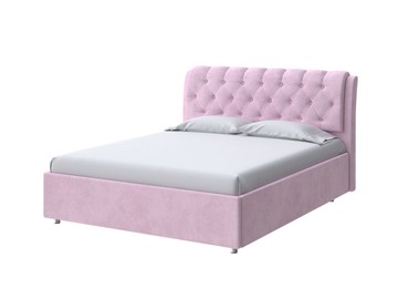 Кровать Chester 160х200, Велюр (Teddy Розовый фламинго) в Миассе