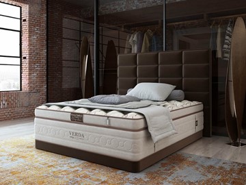 Спальная кровать Chocolate Compact/Basement 180х200, Микровелюр (Manhattan Лесной каштан) в Магнитогорске