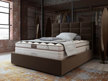 Двуспальная кровать Chocolate Compact/Island M 160х200, Микровелюр (Manhattan Лесной каштан) в Челябинске