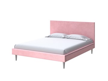 Кровать спальная Claro 160х200, Велюр (Casa Жемчужно-розовый) в Миассе