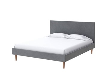 Кровать в спальню Claro 160х200, Велюр (Monopoly Британский серый (996)) в Миассе