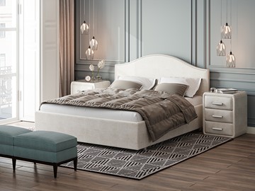 Спальная кровать Proson Classic 160х200, Велюр (Лофти Лён) в Златоусте