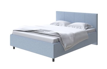 Двуспальная кровать Como (Veda) 3 140x200, Велюр (Scandi Cotton 21 Китайский Голубой) в Челябинске