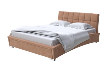 Кровать двуспальная Corso-1L 160x200, Микровелюр (Manhattan Брауни) в Златоусте