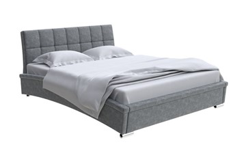 Кровать 2-спальная Corso-1L 180х200, Велюр (Gratta 4 Серый космос) в Миассе