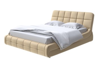 Кровать двуспальная Corso-6 140x200, Экокожа (Золотой перламутр) в Златоусте