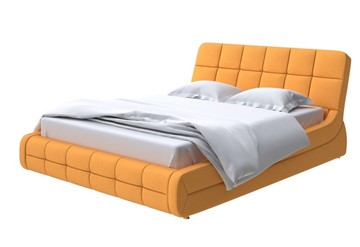 Спальная кровать Corso-6 180х200, Велюр (Scandi Cotton 18 Шафран) в Челябинске - предосмотр