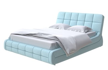 Кровать спальная Corso-6 180х200, Велюр (Scandi Cotton 20 Голубой Лед) в Челябинске