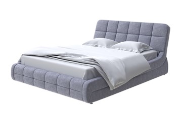 Кровать в спальню Corso-6 200х200, Флок (Серый космос) в Копейске