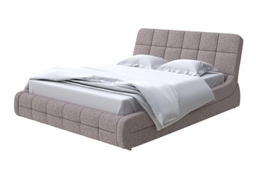 Спальная кровать Corso-6 200х200, Рогожка (Levis 25 Светло-коричневый) в Челябинске