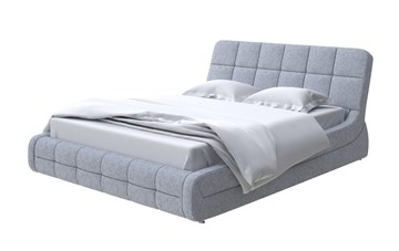 Двуспальная кровать Corso-6 200х200, Рогожка (Levis 83 Светло-Серый) в Магнитогорске