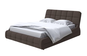 Кровать в спальню Corso-6 200х200, Рогожка (Savana Chocolate) в Копейске