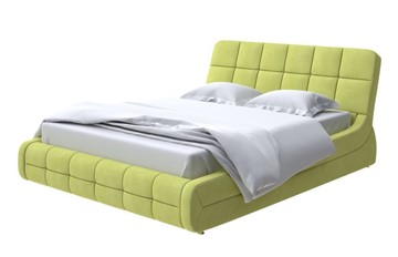 Спальная кровать Corso-6 200х200, Рогожка (Тетра Яблоко) в Миассе