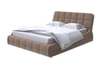 Кровать 2-спальная Corso-6 200х200, Велюр (Forest 514 Светло-коричневый) в Копейске