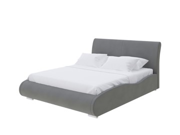 Спальная кровать Corso-8 Lite 160х200, Велюр (Forest 17 Серый) в Челябинске
