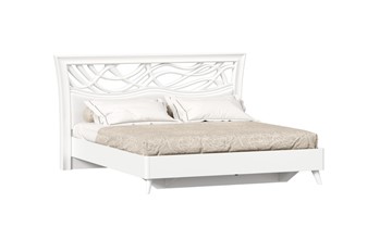 Спальная кровать Джулия 1800 с кроватным основанием, Белый в Челябинске
